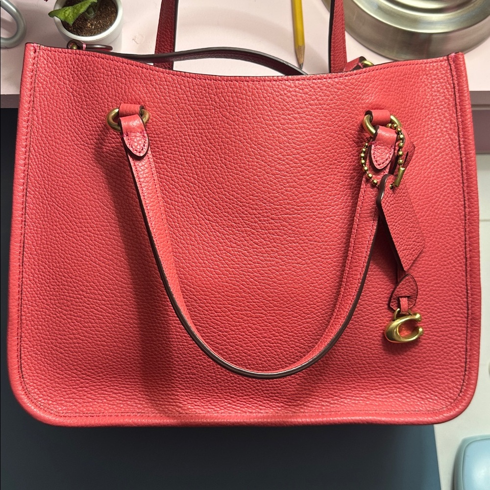 Coach Tyler Carryall 28 Tote Crossbody Purse Watermelon